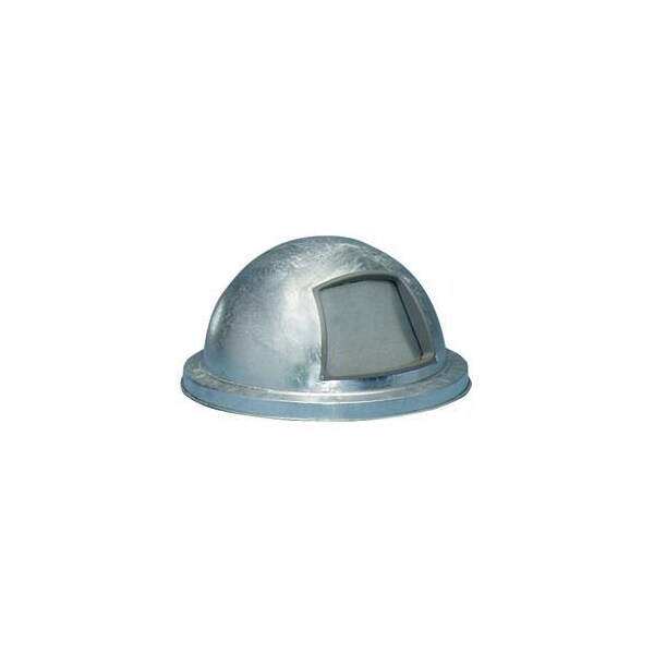 Wittco Witt Industries Galvanized Steel Dome Top For 32 Gallon Trash Can, Silver 3434G - main